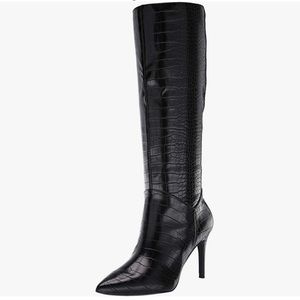 Steve Madden crocodile knee high boot with heel